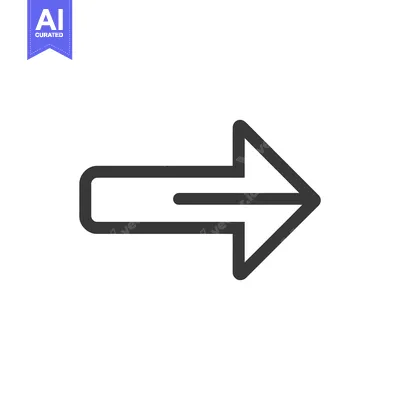 Aset premium populer: Bold Right Arrow Icon: Simple, Modern, Directional Symbol on White Bac