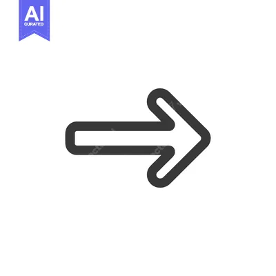 Aset desain premium: Bold Arrow Icon: Simple, Modern Design on White Background, Directiona