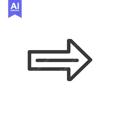 Aset premium populer: Bold Right Arrow Icon: Simple Directional Symbol on White