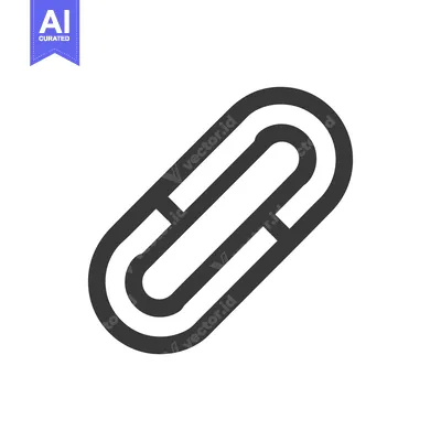 Aset desain premium: Bold Outline of a Link Icon on White Background