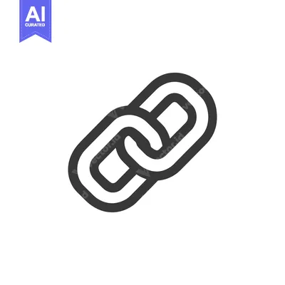 Aset desain premium: Interlocked Chain Links: Minimalist Graphic Symbol of Connection and S