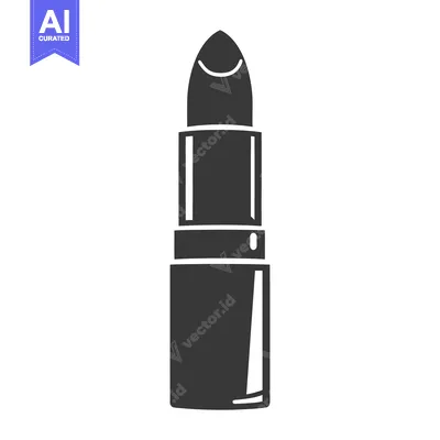 Popular premium asset: An isolated black and white illustration of a lipstick tube