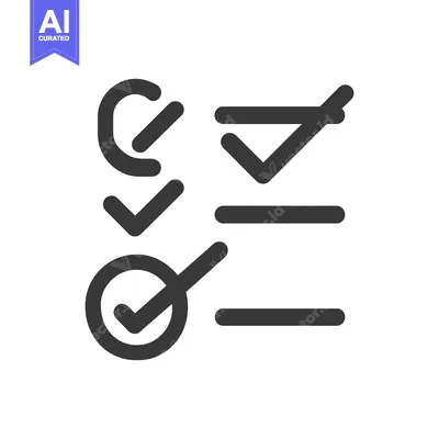 Aset premium populer: Checkmarks and Lines Icon Set: Approval, Completion, and Task List