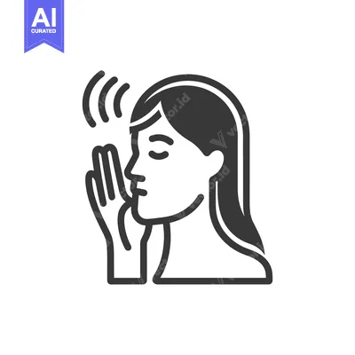 Popular premium asset: A woman whispering secrets with closed eyes and hand gestures