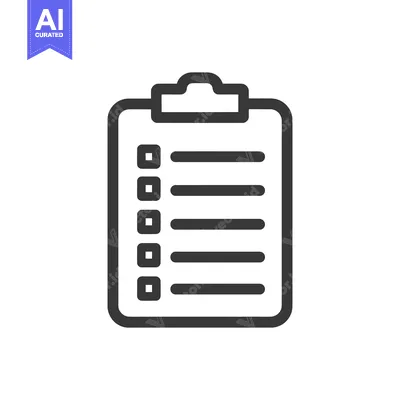 Popular premium asset: Minimalist Clipboard Icon with Checklist and Rounded Squares on White