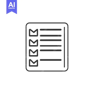 Aset desain premium: An outlined checklist featuring multiple items for selection and organ