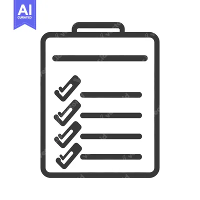 A detailed graphic illustration of a checklist with checkmarks present