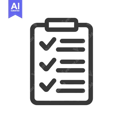 Premium design asset: Completed Checklist Icon: Dark Gray Clipboard with Three Checkmarks