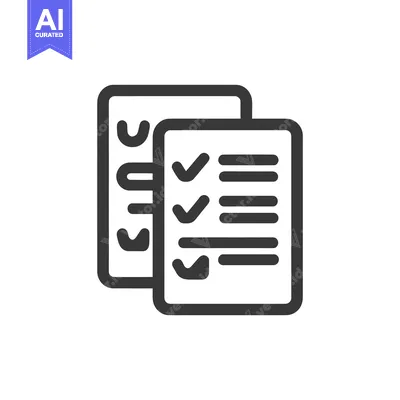 Aset desain premium: Completed Checklist Icon: Task Management and Productivity Symbol