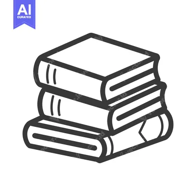 Popular premium asset: A stack of three closed books in an isometric view