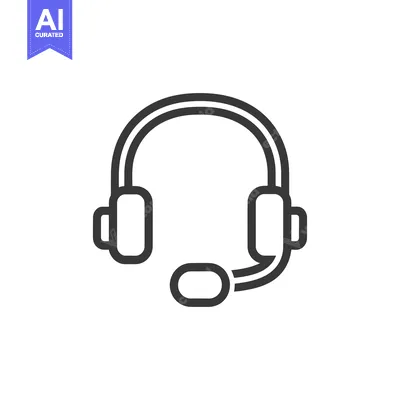 Aset premium populer: Minimalist Headset Icon: Customer Service, Support, Communication Symb