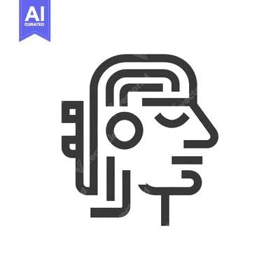 Premium design asset: Minimalist Line Art: Abstract Human Profile with Geometric Hair Design