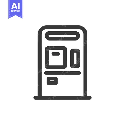 Aset premium populer: Minimalist ATM Icon: Sleek, Modern Design for Financial Transactions