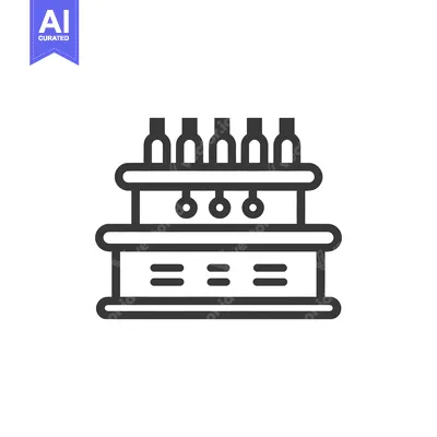 Popular premium asset: Minimalist Icon of Laboratory Equipment with Bottles and Stand