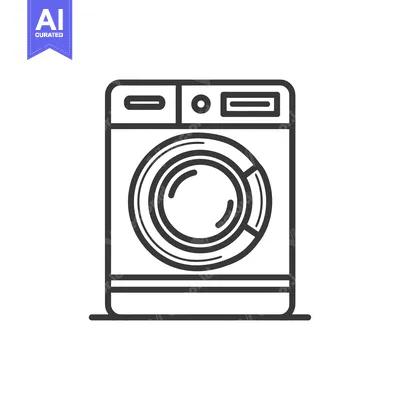 Popular premium asset: Minimalist Washing Machine Icon: Clean Laundry Appliance Outline Desig
