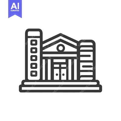 Popular premium asset: Minimalist Building Icon: Classic Architecture with Columns and Geomet
