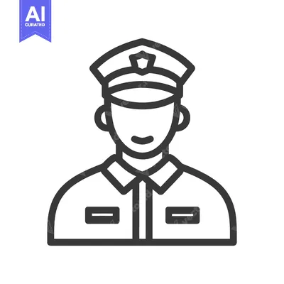 Popular premium asset: Minimalist Police Officer Icon: Uniform, Authority, and Public Service