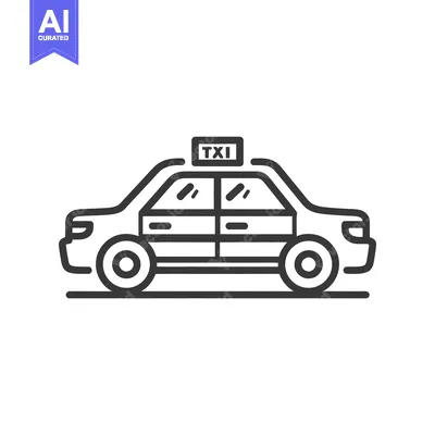 Popular premium asset: Minimalist Taxi Icon: Clean Line Art Illustration on White Background