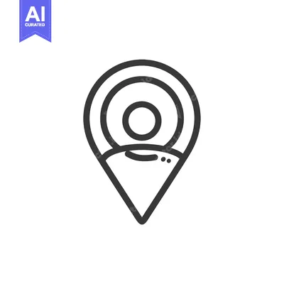 Aset premium populer: Location Pin Icon with a Circle Inside