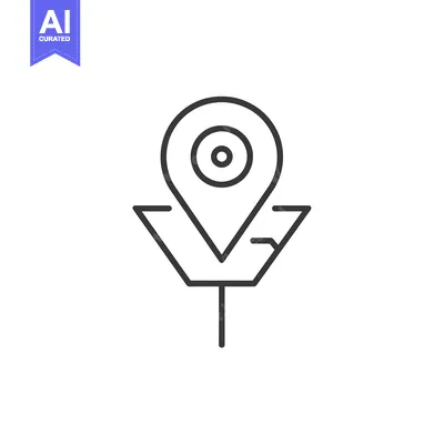 Premium design asset: Location Pin on a Folded Map Icon