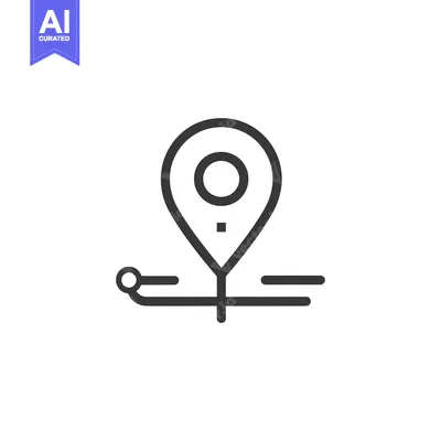 Aset premium populer: Location Pin with Curved Lines and a Dot
