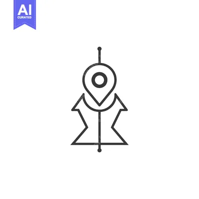 Popular premium asset: Location pin with two upward arrows
