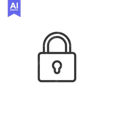 Aset premium populer: Minimalist Padlock Icon: Security, Protection, and Privacy Symbol in B