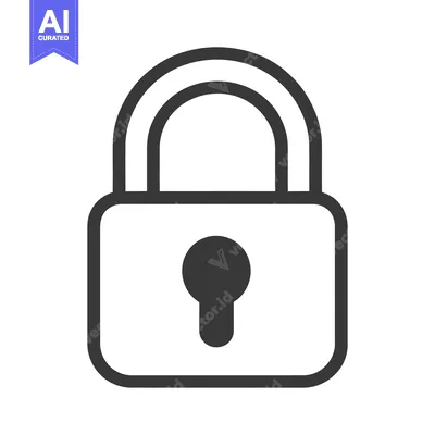 Popular premium asset: Simple black and white graphic depicting a closed padlock icon