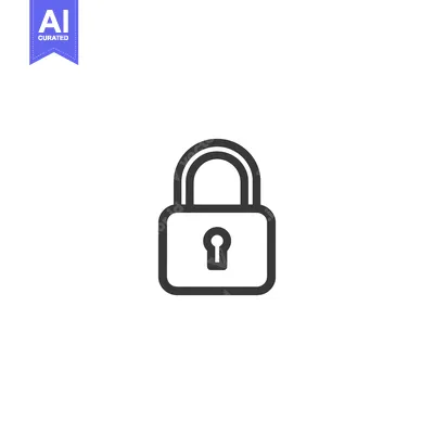 Premium design asset: Minimalist Padlock Icon: Security, Protection, and Privacy Symbol