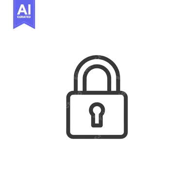 Premium design asset: Minimalist Padlock Icon: Security, Protection, and Privacy Symbol