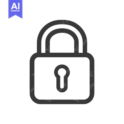 Popular premium asset: Simple Dark Gray Padlock Icon on White Background, Security Symbol