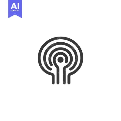 Aset desain premium: Circular Concentric Lines and Small Dot Shape Graphic Design