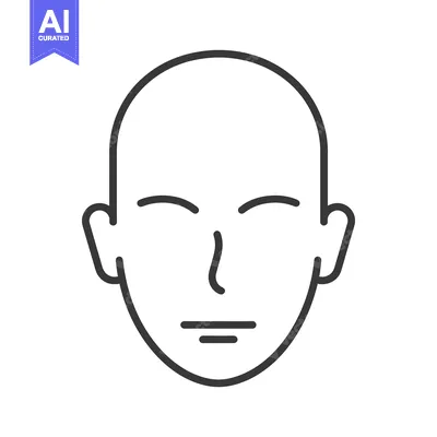 Premium design asset: Simple Vector Illustration Depicting a Human Face with Closed Eyes