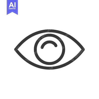 Premium design asset: Minimalist Eye Icon: Simple, Clean Design for Vision and Perception