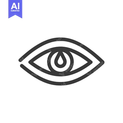 Popular premium asset: Minimalist Eye Icon with Tear Drop, Bold Outline, Modern Design