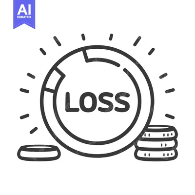 Aset desain premium: An illustrated depiction representing financial or monetary loss conce