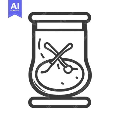 Premium design asset: A jar containing a creamy substance with crossed spoons inside