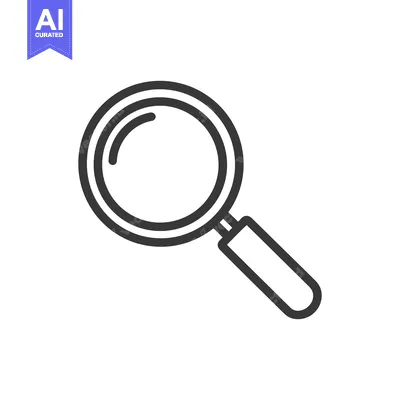 Aset premium populer: Minimalist Magnifying Glass Icon: Sleek Search Symbol on White Backgro