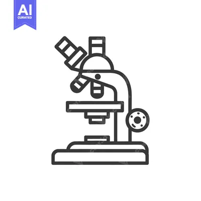 Aset premium populer: A detailed illustration depicts a science laboratory microscope