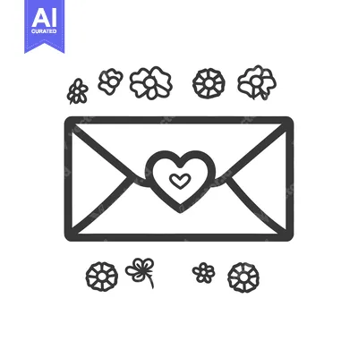 Popular premium asset: A stylized envelope with a heart and multiple floral elements