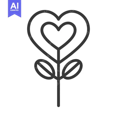 Popular premium asset: A stylized outline illustration depicts a heart shaped flower