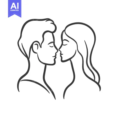 Popular premium asset: A loving couple looking at each other face to face in intimacy