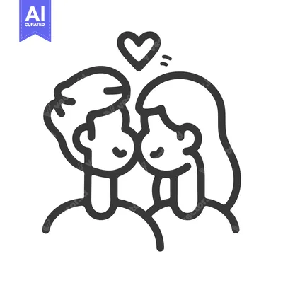 Popular premium asset: Two people are embracing with a heart symbol floating above