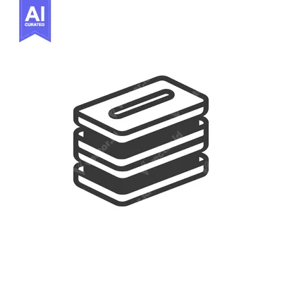 Aset premium populer: Stacked Database Icon: Simple, Bold, and Modern Data Storage Represent