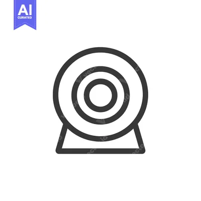Premium design asset: Minimalist Webcam Icon: Sleek Design for Modern Communication, Black O