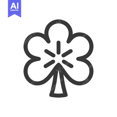 Aset desain premium: A simple graphic illustration depicting a stylized plant icon