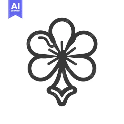 Aset desain premium: A stylized floral design with a decorative symmetry shown