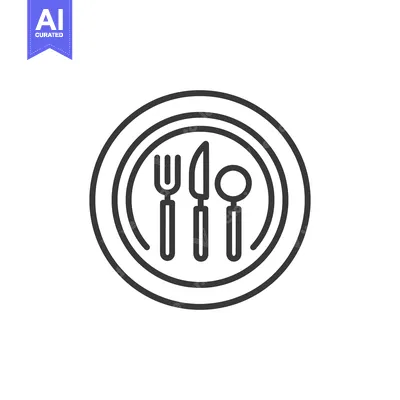 Popular premium asset: Minimalist Plate Icon: Fork, Knife, Spoon on White Background