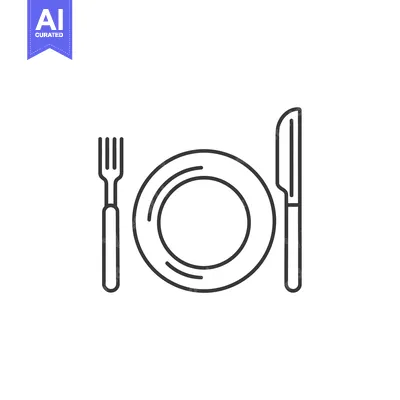Minimalist Plate Setting: Fork, Plate, and Knife in Linear Style