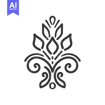 Popular premium asset: Detailed monochrome symmetrical floral design with organic elements